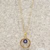 Evil Eye Charm Necklace (Dark Blue)