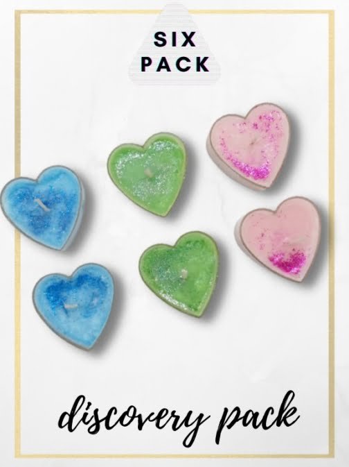 Discovery Pack Aroma Candles Tea Lights Mini Hearts.