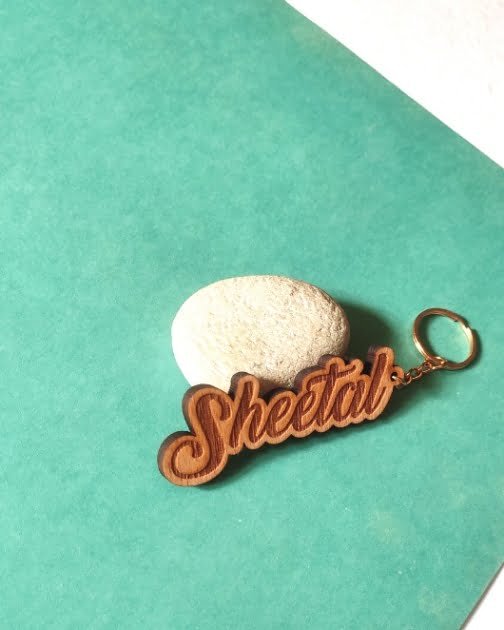 Personalised Wooden Engraved Keychains - Image 5