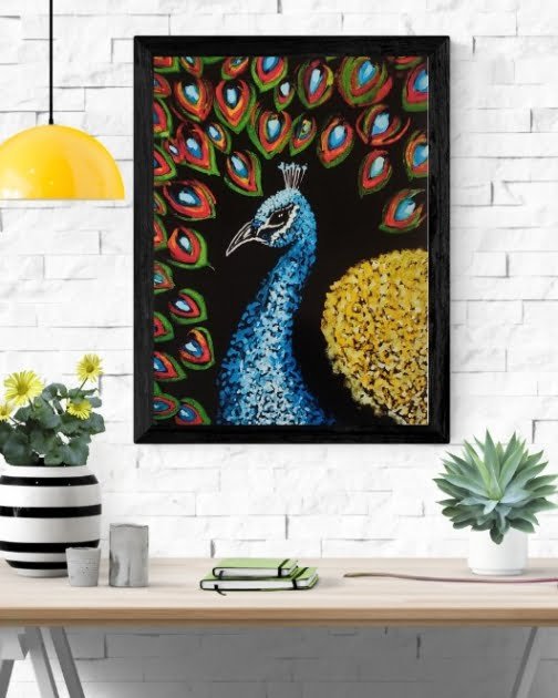 Watercolor Peacock Art Print - Image 3