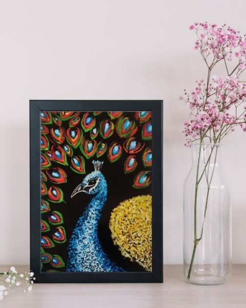 Watercolor Peacock Art Print