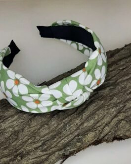 Green Daisy Floral Flower Headband for Women