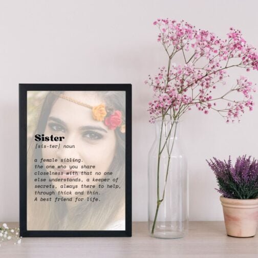 Personalised sister photo frame