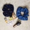 DenimZipper Scrunchies - set of 2