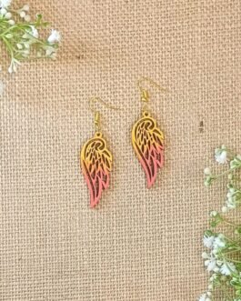Wooden Earrings - Angel wings
