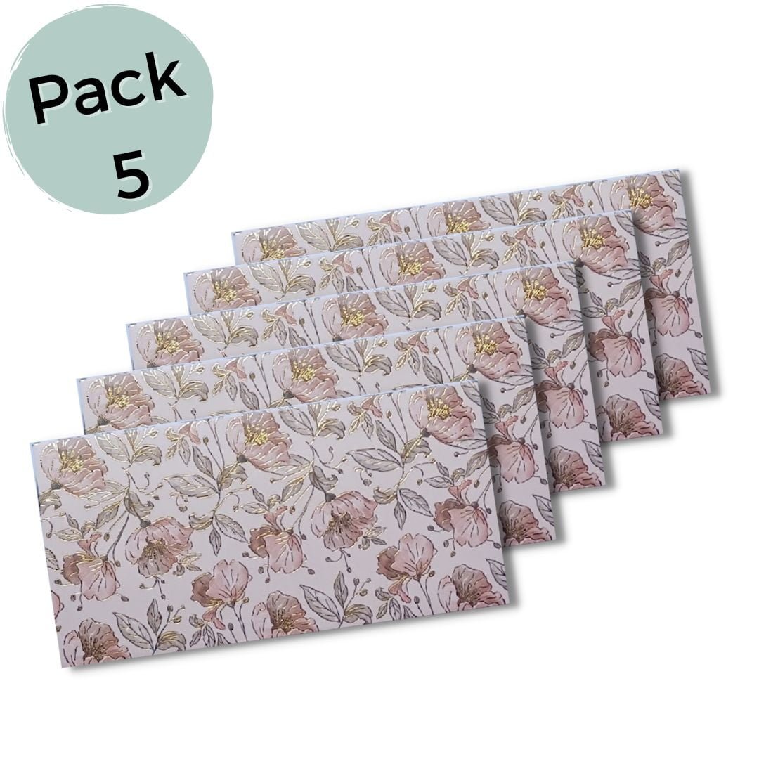 Money Envelopes -Peach - Set of 5