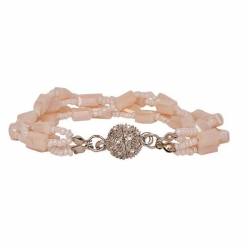 Multistrand Champagne Pink Bracelet 1