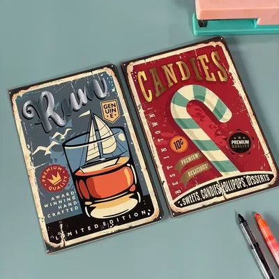 Vintage Style Note Books – Rum + Candies