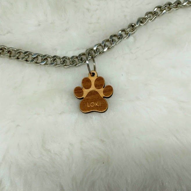 Wooden Personalised Dog Tag