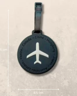 Silicone Airplane TravelTag – Black