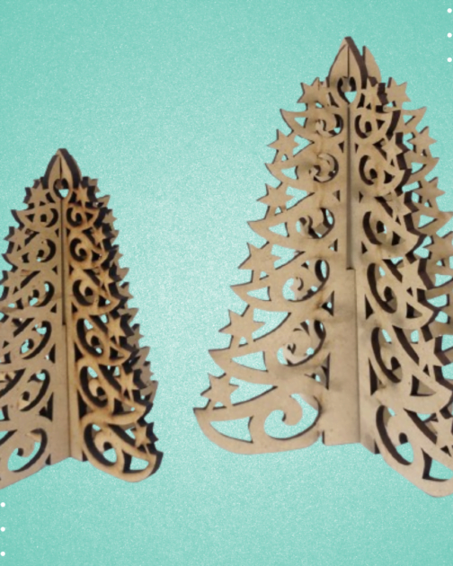 3D Christmas Tree Cutouts