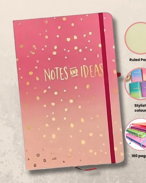 Pink Gradient Design Hardcover Notebook