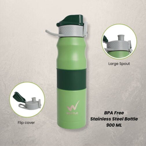 Green stainless steel bottle