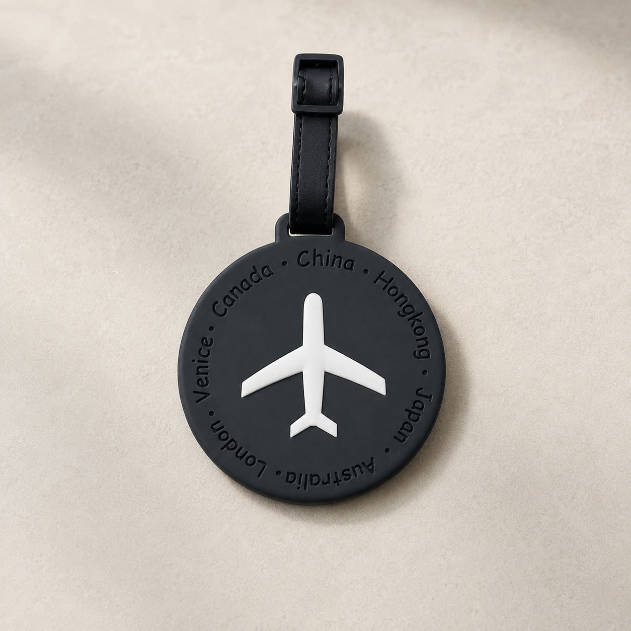 Black Silicon Lugage Tag