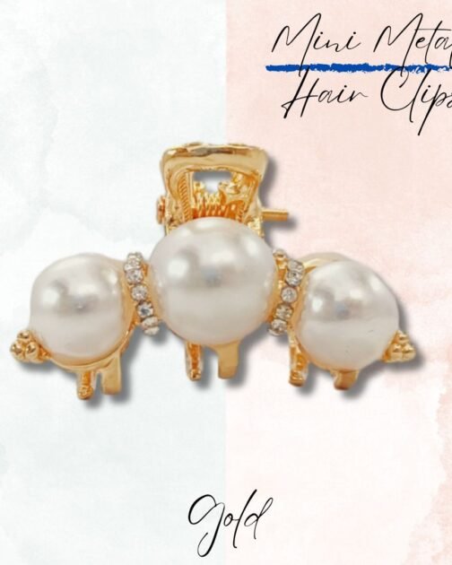 Metal Claw Pins with Pearl – Gold