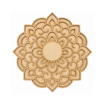 DIY 4-Piece MDF Mandala Art Kit – Paint & Decorate