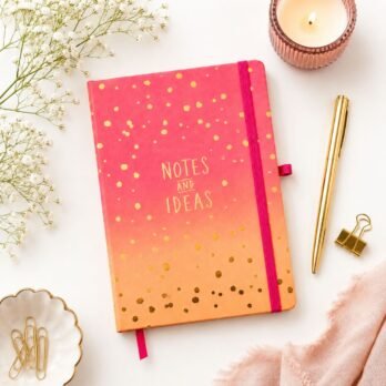 Pink Gradient Design Hardcover Notebook