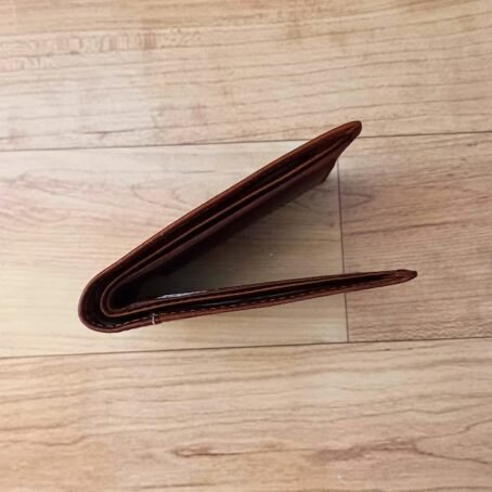 Oil Pull Dark Tan Leather Wallet - Image 5