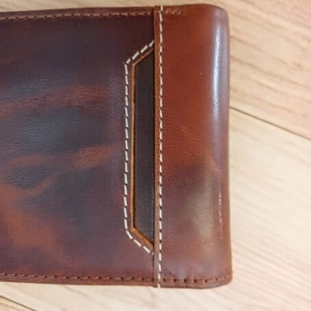 Oil Pull Dark Tan Leather Wallet - Image 3