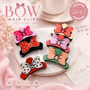 Mini Mouse – Hair Clips (Set of 2) – Assorted Colors