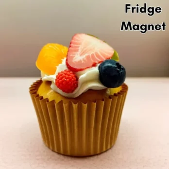 Realistic Cupcake Fridge Magnet – Berry