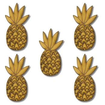 Pineapple DIY Magnet Cutouts