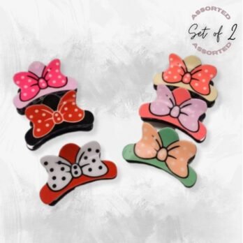 Mini Mouse – Hair Clips (Set of 2) – Assorted Colors