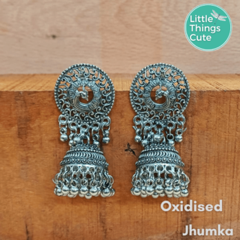 Peacock Jhumka Earrings