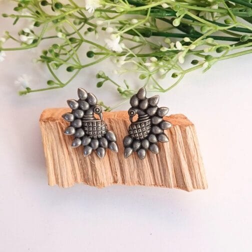 Sarang - Peacock Stud Earrings