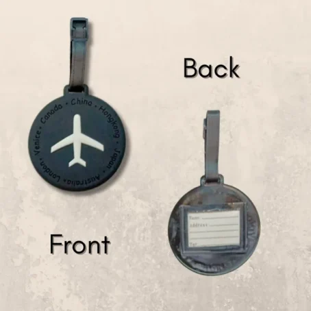 Silicone Airplane Travel Tag - Black - Image 4