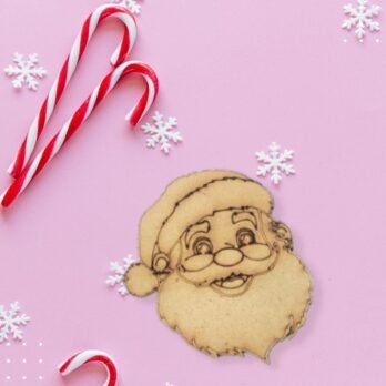 Santa MDF Cutout – Set of 5