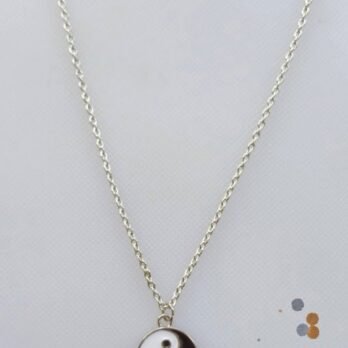 Yin & Yang Double Sided Silver Charm Necklace