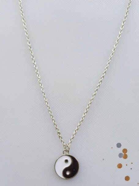 Yin & Yang Double Sided Silver Charm Necklace