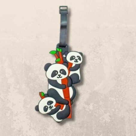 Panda family Luggage tag