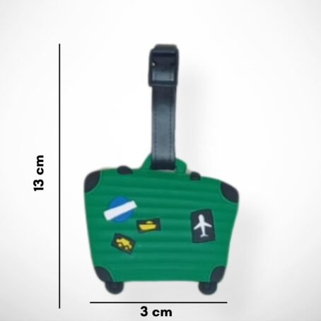 Silicone Suitcase Bag tag - green