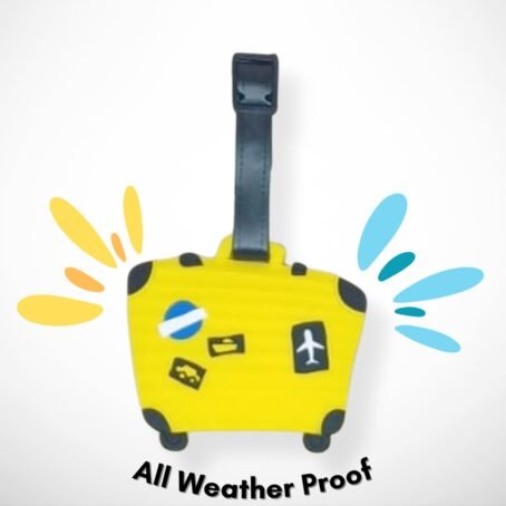 Suitcase bag tags - yellow