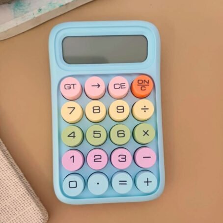 Retro Typewriter Calculator - Candy Keys - Blue