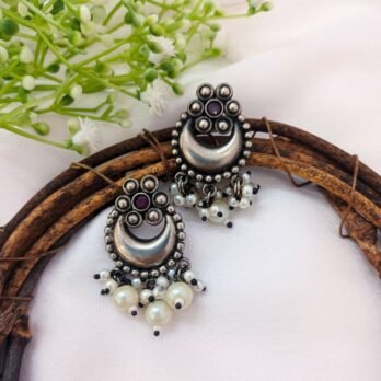 Indu – Antique Oxidised Chandbalis