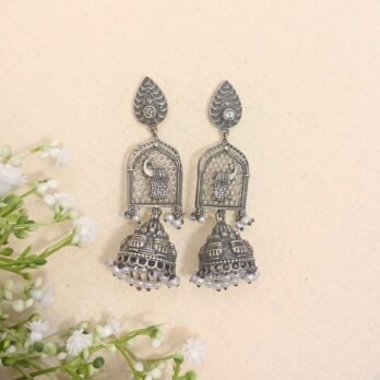 Meera Peacock Jhumka Earrings