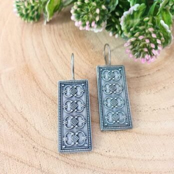 Viera Silver Oxidised Earrings – Trendy Indo Western Style