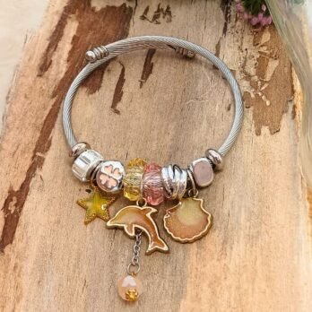 Charming Silver Charm Bracelet | Ready-to-Wear Style ( Dolphin B )