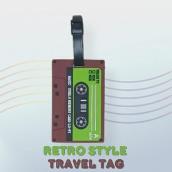 Retro Audio Cassette Travel Tag – Nostalgic Luggage Identifier