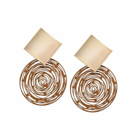 Spiral Orbit Geometric Earrings
