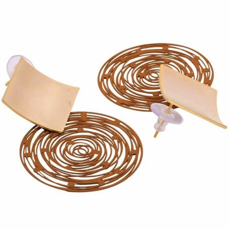 Spiral Orbit Geometric Earrings