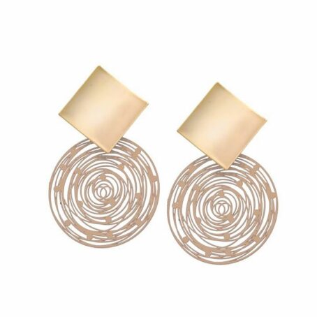 Spiral Orbit Geometric Earrings