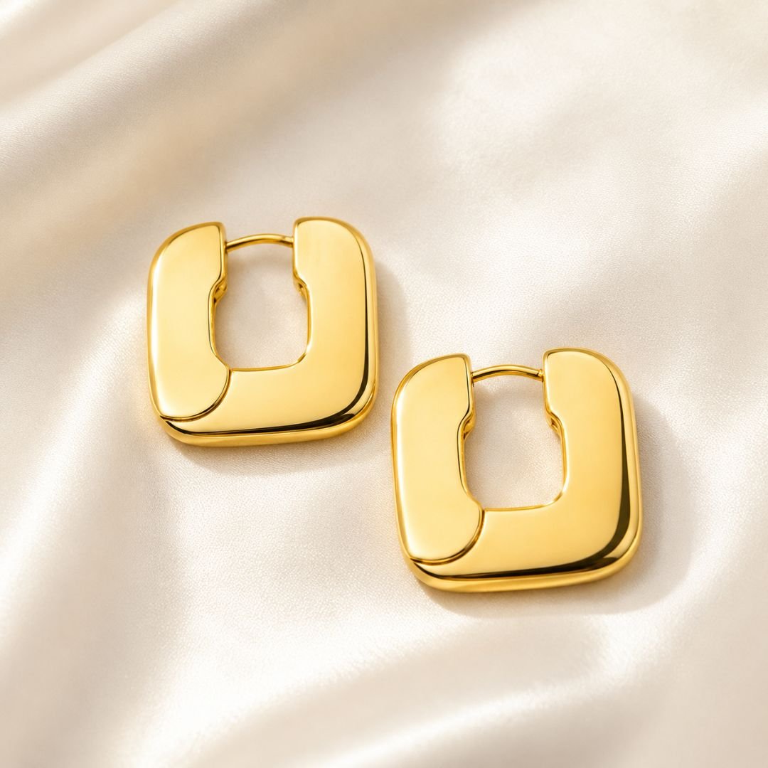 Sculpted Square Hoops
