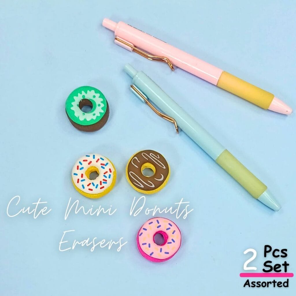 Cute Mini Donut Erasers – Set of 2 - Little Things Cute