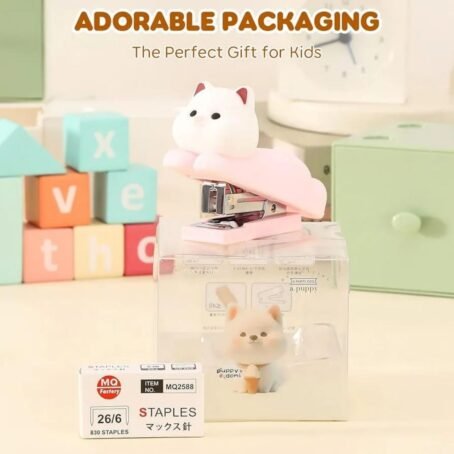 Cute Silicone Kitty Cat Stapler – Pink Edition (2)