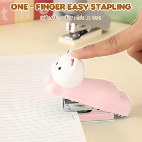 Cute Silicone Kitty Cat Stapler – Pink Edition (4)