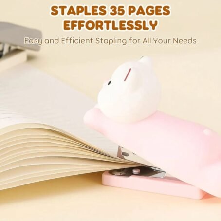 Cute Silicone Kitty Cat Stapler – Pink Edition (5)